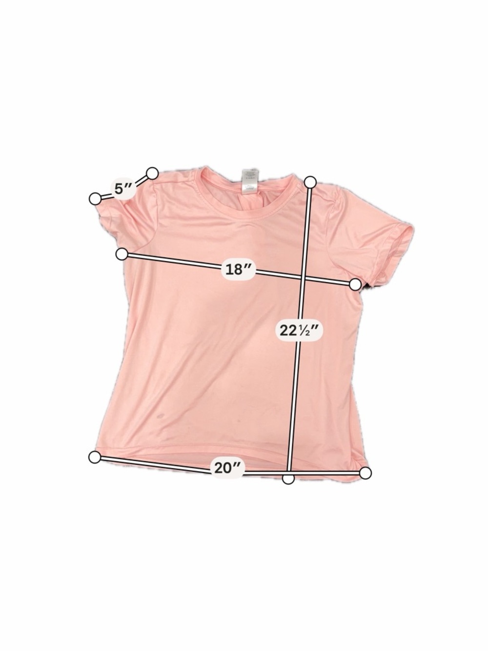 Members Mark Pink Active Tee XS Short Sleeve Athletic Top - Picture 6 of 6